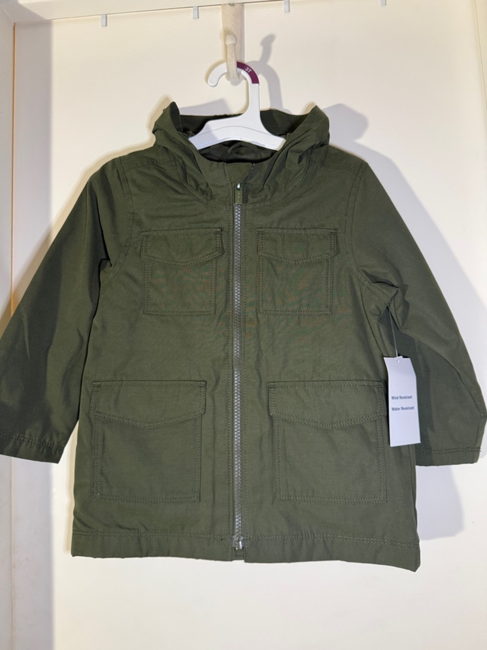 Children's Hooded Jacket - Olive Green